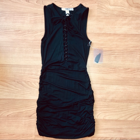 Forever 21 Black Bodycon Crisscross Front - Picture 1 of 4